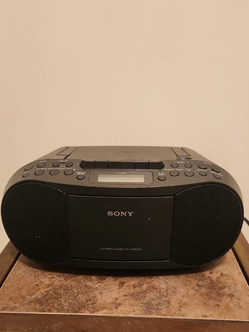 Sony Black Portable CD Radio Cassette Boombox - Picture 1 of 2